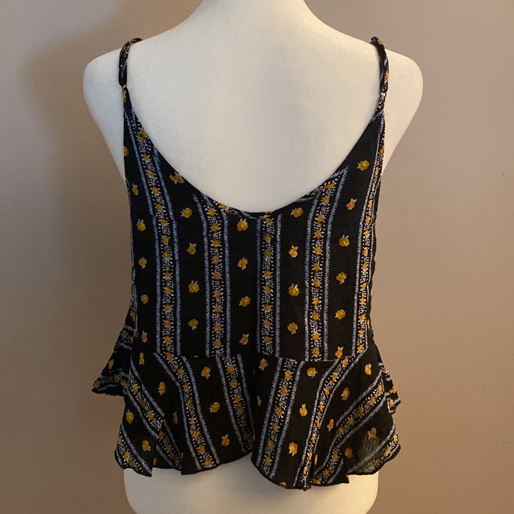 Free People Love to Love Black Floral Cami - Picture 4 of 12